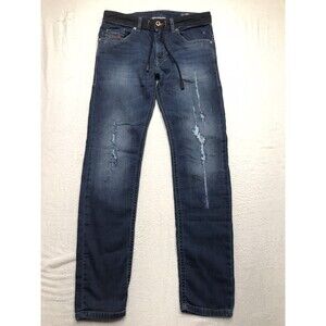 DIESEL Thommer CB-NE Jean Men 30 (32/31) Slim Drawstring Stretch Distressed